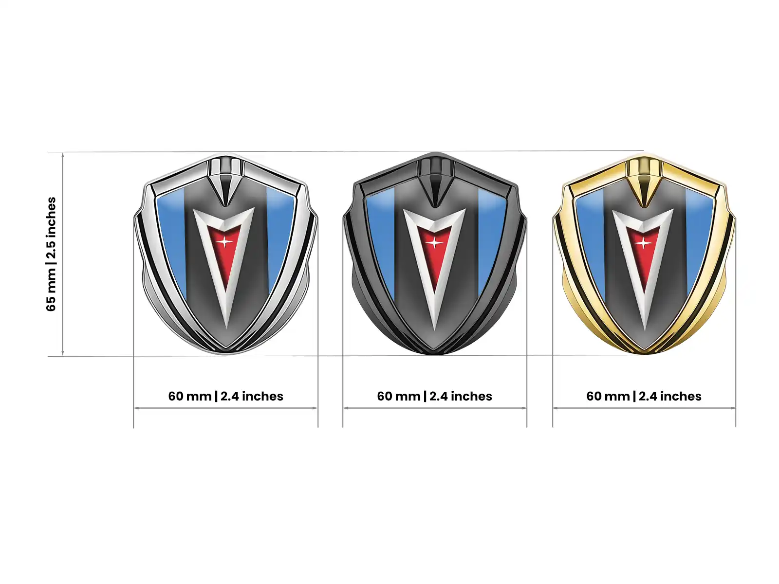 Pontiac Emblem Metal Badge Modern Finish High-End Feel
